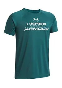 Boys Tech™ Split Wordmark Short Sleeve Shirt