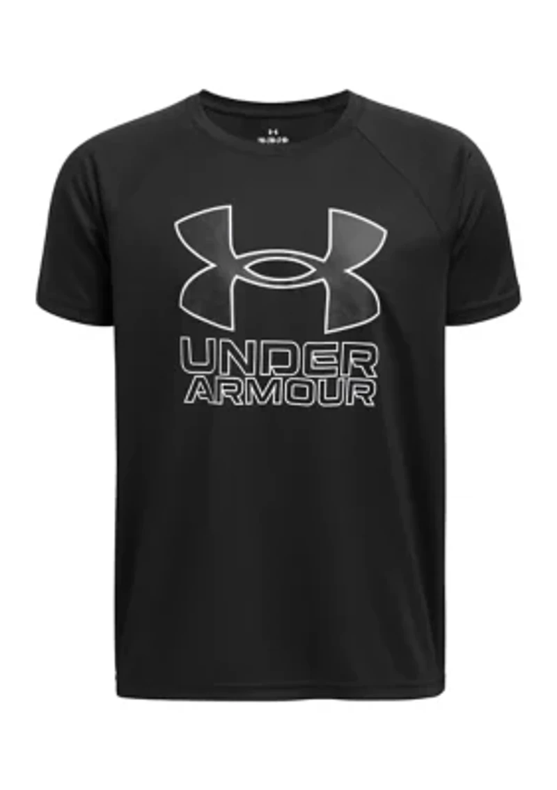 Boys 8-20 UA Tech™ Hybrid Print Short Sleeve T-Shirt (Extended Size)