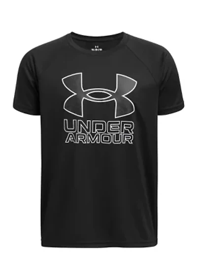 Boys 8-20 UA Tech™ Hybrid Print Short Sleeve T-Shirt (Extended Size)