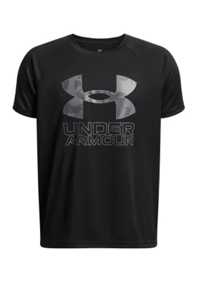 Boys 8-20 UA Tech™ Hybrid Print Short Sleeve T-Shirt (Extended Size)