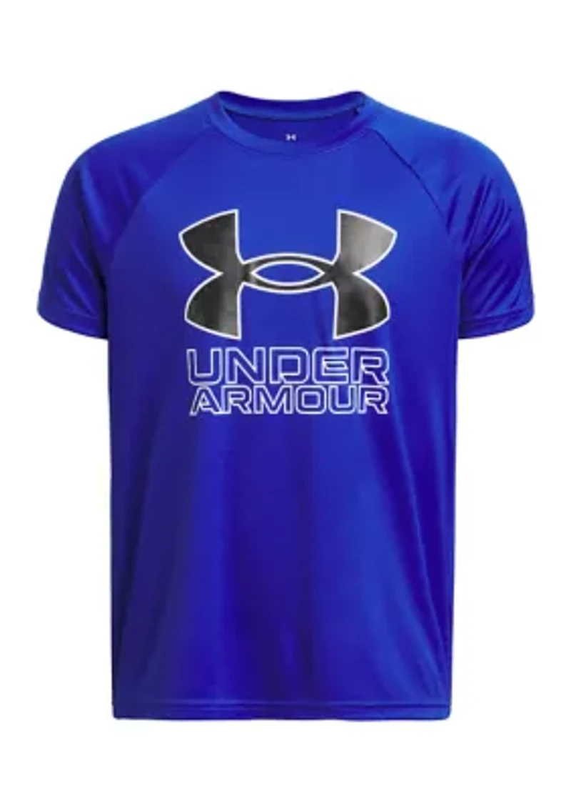 Boys 8-20 UA Tech™ Hybrid Print Short Sleeve T-Shirt (Extended Size)