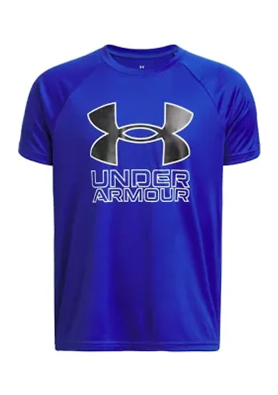 Boys 8-20 UA Tech™ Hybrid Print Short Sleeve T-Shirt (Extended Size)