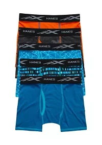Boys Set of 5 Printed Boxer Briefs