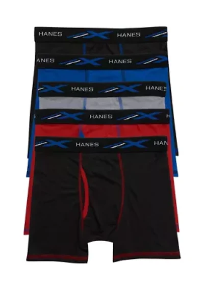Boys Set of 5 Printed Boxer Briefs