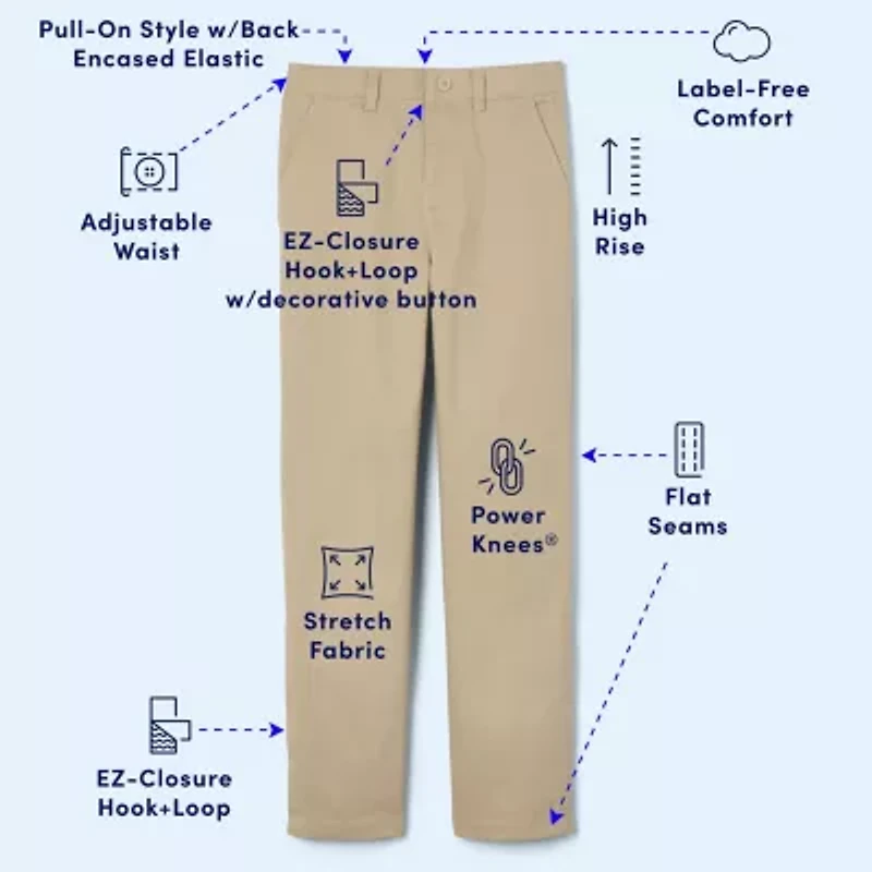Boys 4-20 Adaptive Relaxed Fit Twill Pant