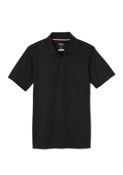 Boys Short Sleeve Stretch Moisture Wicking Polo Shirt