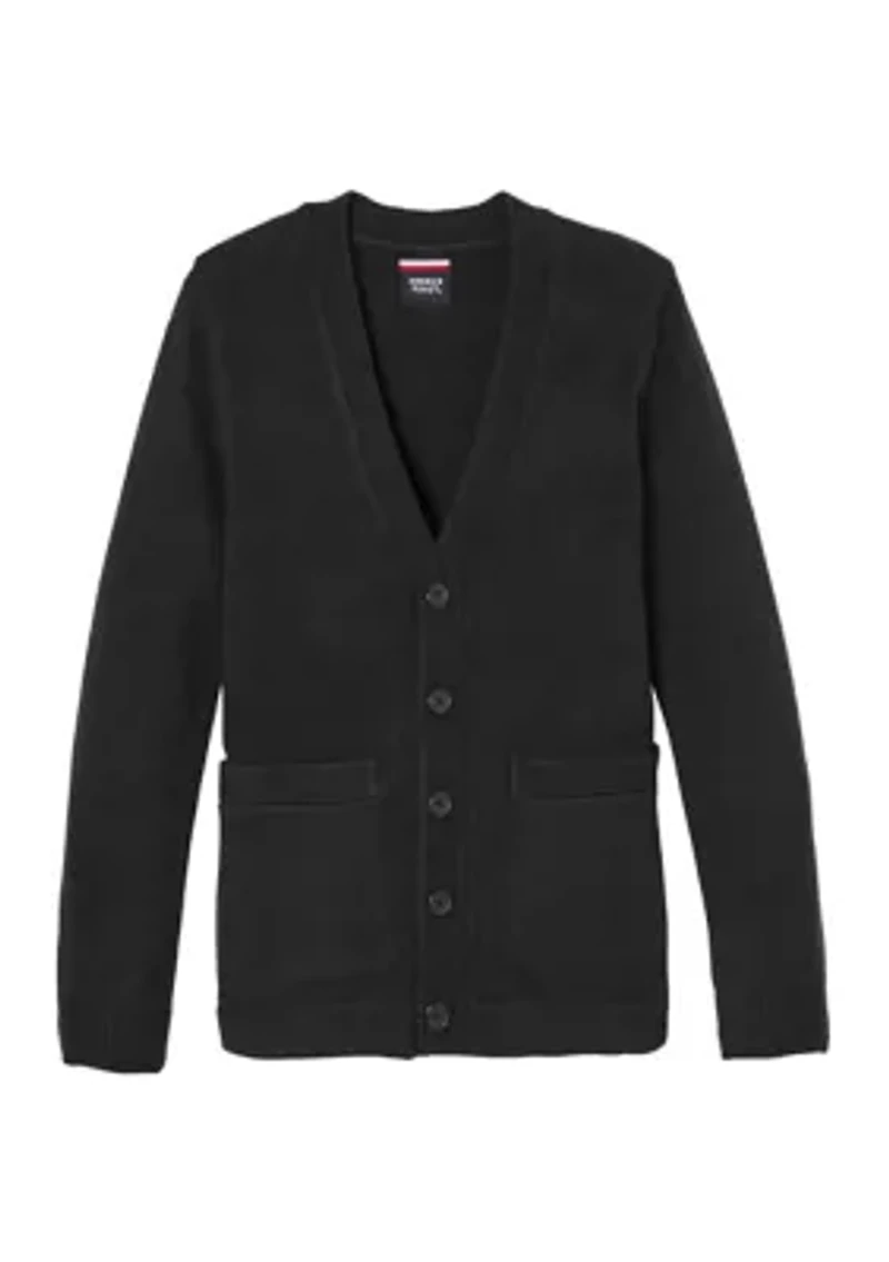 Boys Anti Pill V-Neck Cardigan Sweater