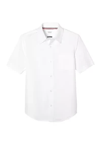 Boys Short Sleeve Classic Dress Shirt
