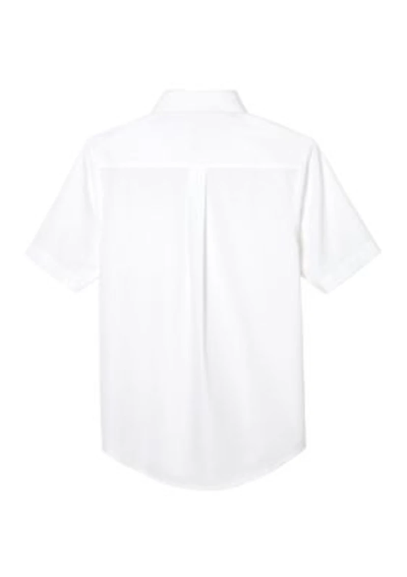 Boys Short Sleeve Classic Dress Shirt