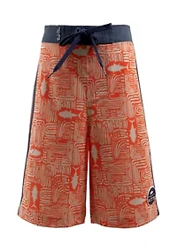 Boys 8-20 Tiki Tuna Swim Trunks