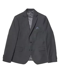 single breasted-2Btn-Front Boys Flap pockets-side vent