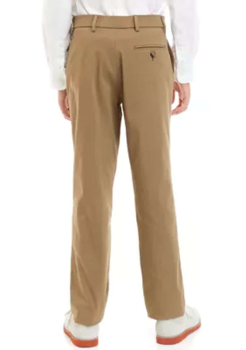 Boys 8-20 Tan Stretch Pants