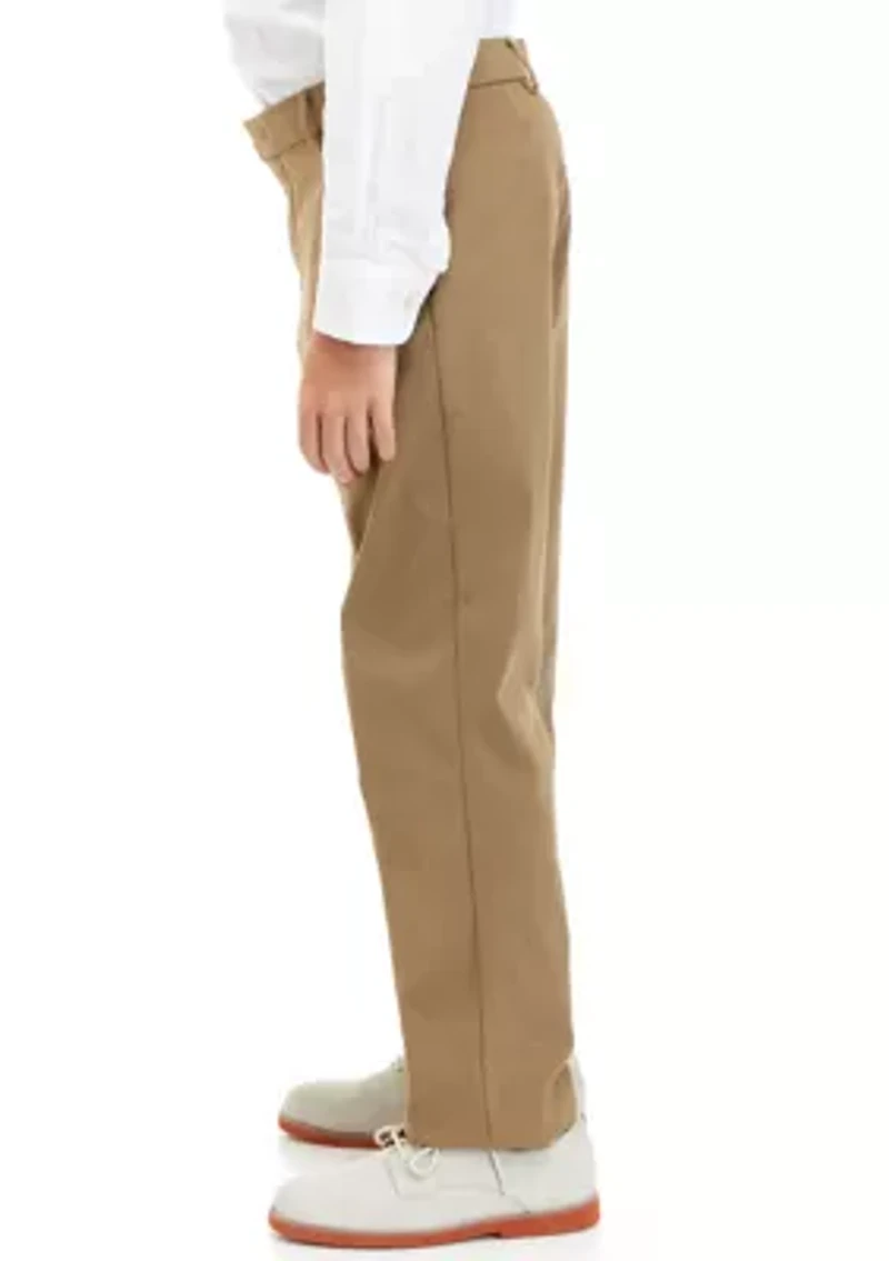 Boys 8-20 Tan Stretch Pants