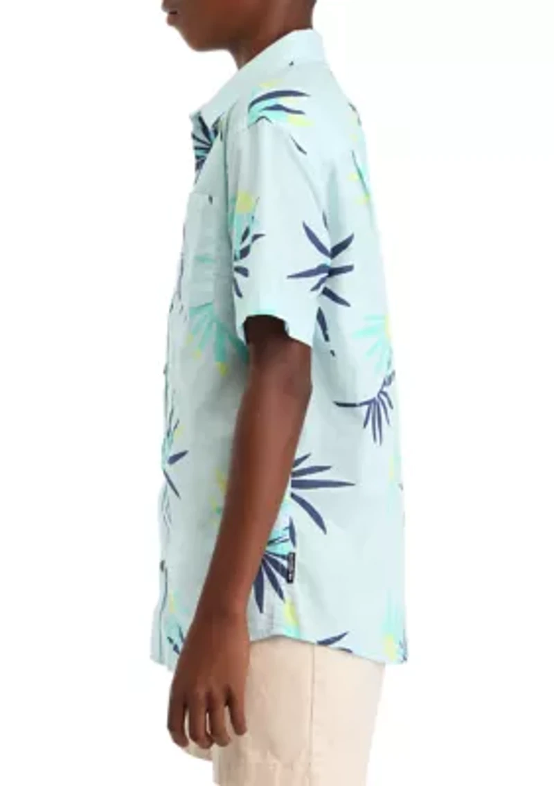 Boys 8-20 Palms Classic Short Sleeve Woven Shirt