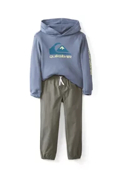 Boys 4-7 Thermal Hooded Graphic Sweatshirt and Joggers Set