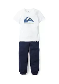 Boys 4-7 3 Piece Flannel T-Shirt and Jogger Set