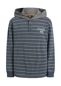 Boys 8-20 Rugby Hooded Long Sleeve Polo