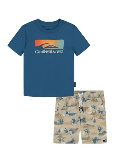 Boys 4-7 Graphic T-Shirt and Tech Shorts Set