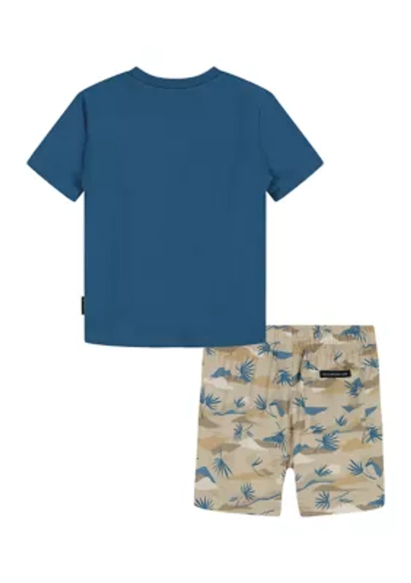 Boys 4-7 Graphic T-Shirt and Tech Shorts Set
