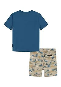 Boys 4-7 Graphic T-Shirt and Tech Shorts Set