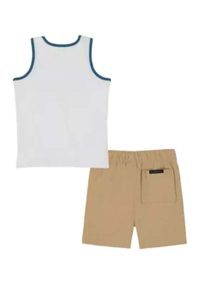 Boys 4-7 Sleeveless Tech Graphic T-Shirt and Shorts Set