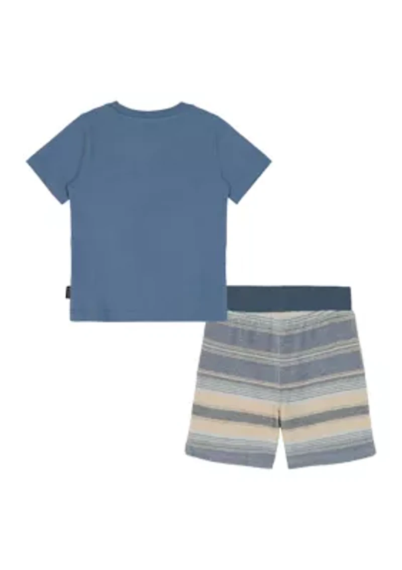 Boys 4-7 Graphic T-Shirt and Printed French Terry Shorts Set