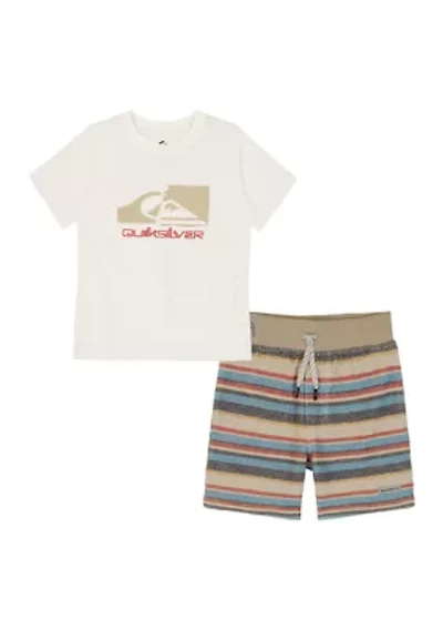Boys 4-7 Graphic T-Shirt and Printed French Terry Shorts Set