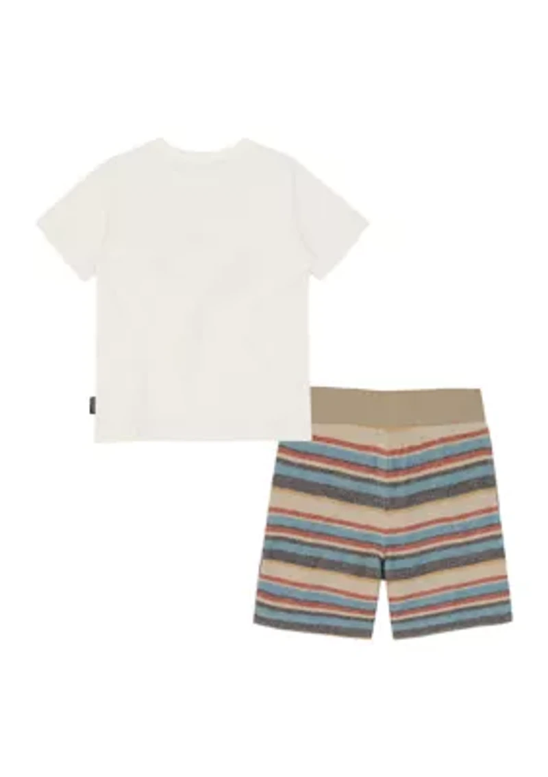 Boys 4-7 Graphic T-Shirt and Printed French Terry Shorts Set
