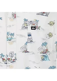 Boys 8-20 Short Sleeve Print Woven Shirt