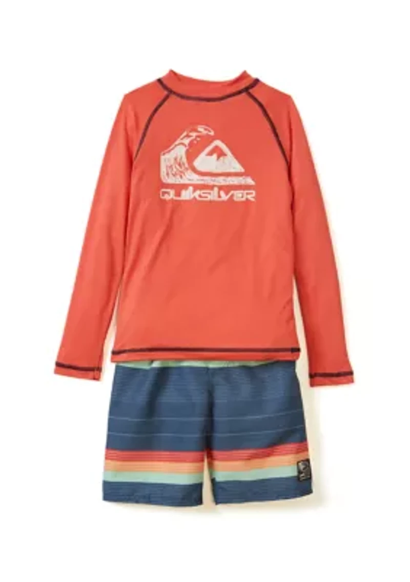 Boys 4-7 Surf Shirt and Board Shorts Set