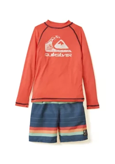 Boys 4-7 Surf Shirt and Board Shorts Set