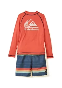Boys 4-7 Surf Shirt and Board Shorts Set