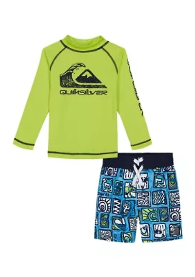 Boys 4-7 Graphic Surf Shirt and Printed Board Shirts