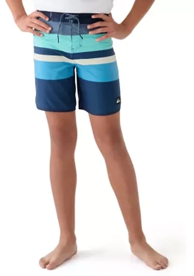Boys 8-20 Everyday Stripe Swim Trunks