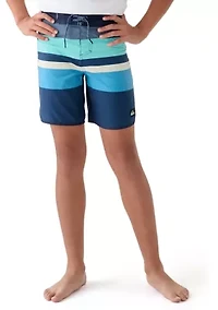 Boys 8-20 Everyday Stripe Swim Trunks