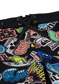 Boys 8-20 Everyday Sticker Print Board Shorts