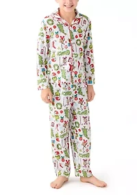 Boys 4-10 Grinch Coat Pajama Set