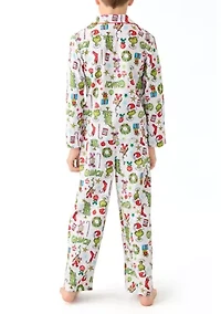 Boys 4-10 Grinch Coat Pajama Set