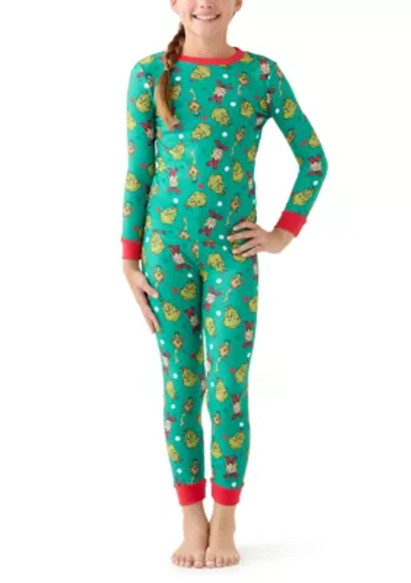 Boys 4-7 Grinch 4-Piece Pajama Set