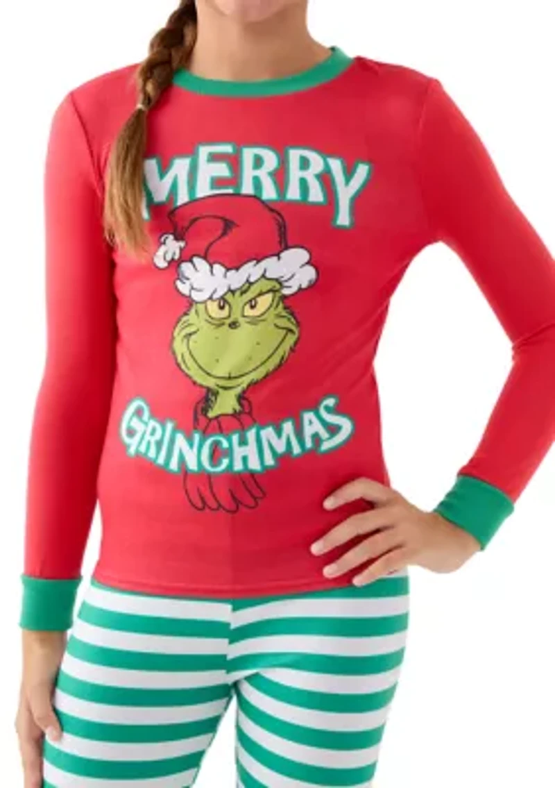 Boys 4-7 Grinch 4-Piece Pajama Set