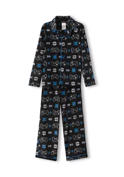 Boys 6-16 Controller Print Pajama Set