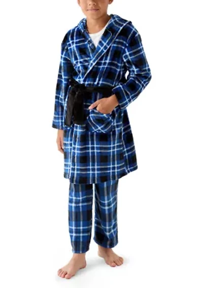 Boys 8-20 Plaid Robe