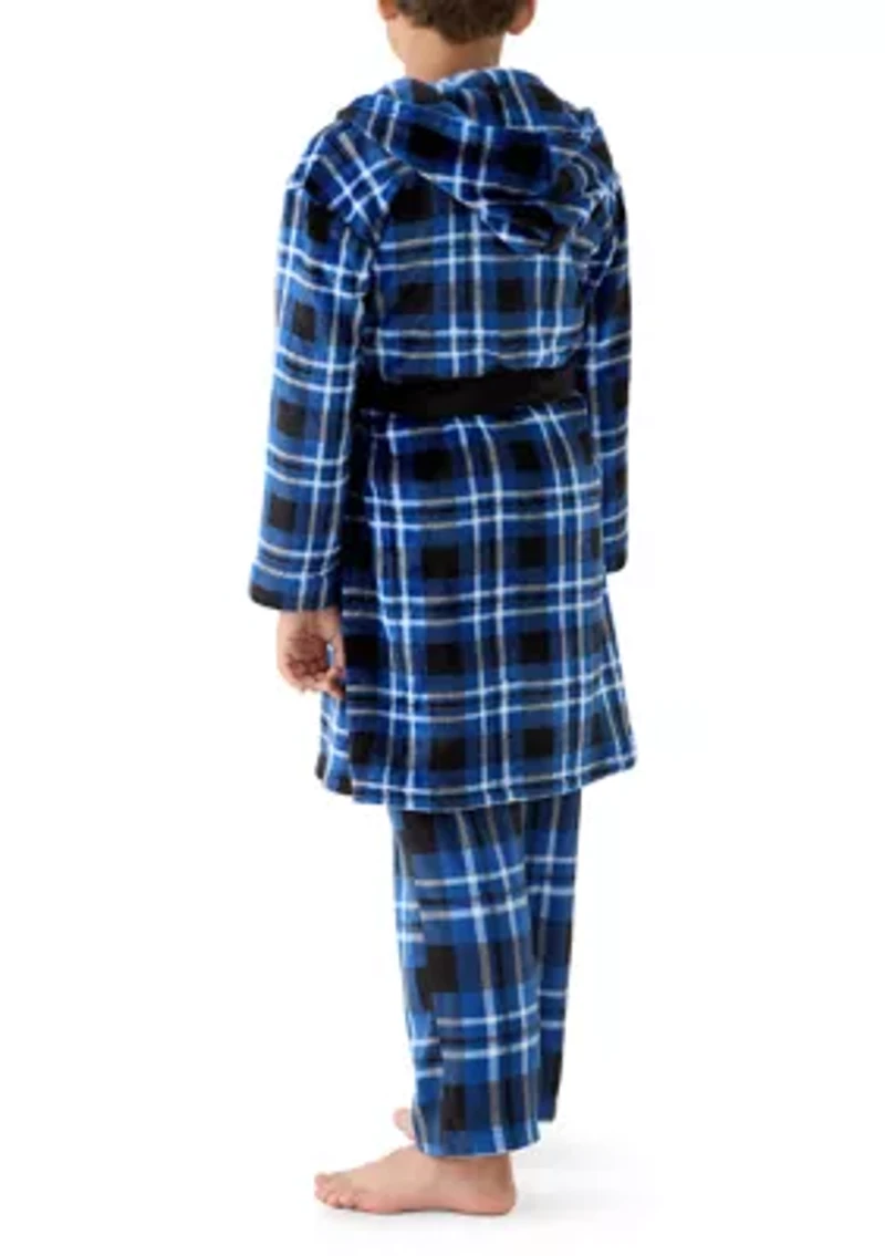Boys 8-20 Plaid Robe