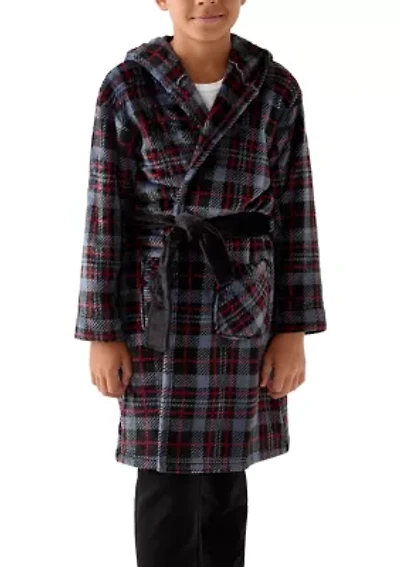 Boys 4-10 Plaid Robe