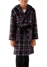 Boys 4-10 Plaid Robe