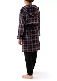 Boys 4-10 Plaid Robe