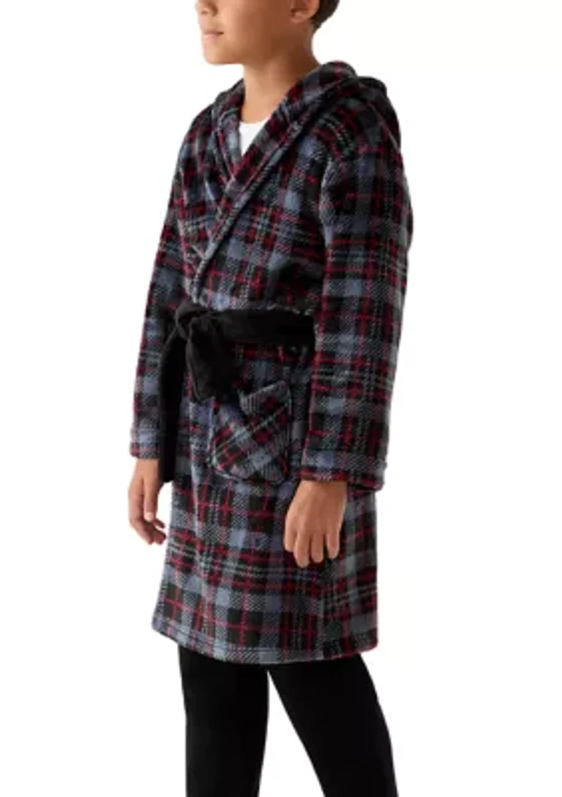 Boys 4-10 Plaid Robe