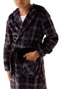 Boys 4-10 Plaid Robe