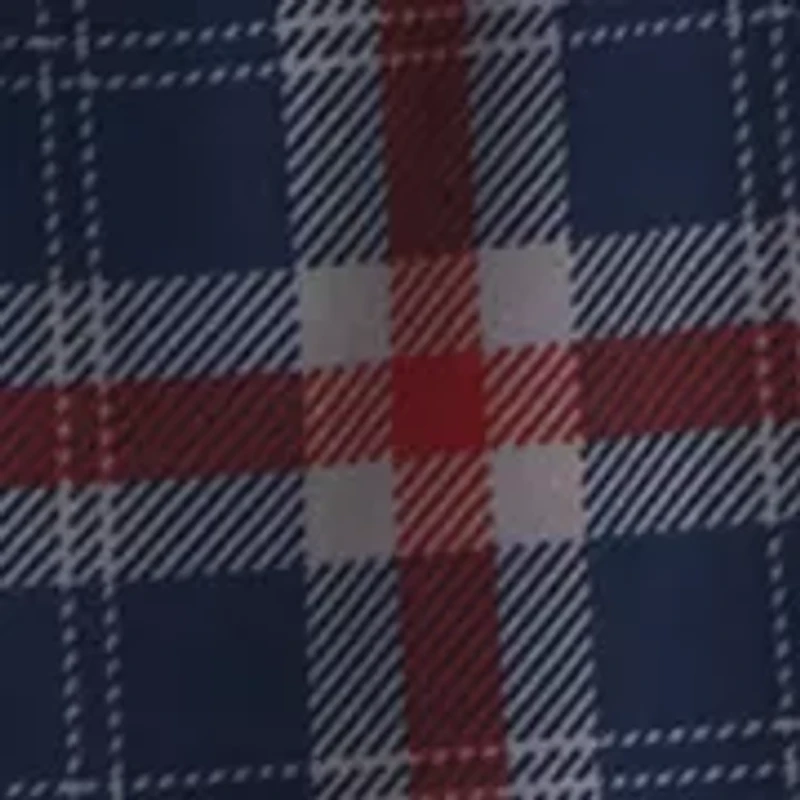 Boys 8-20 Long Color Block Raglan Sleeve Shirt and Plaid Pants Pajama Set