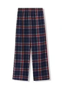 Boys 8-20 Long Color Block Raglan Sleeve Shirt and Plaid Pants Pajama Set